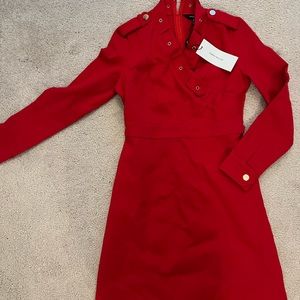 Karen Millen Ponte Wrap Front Tab Detail Jersey Dress